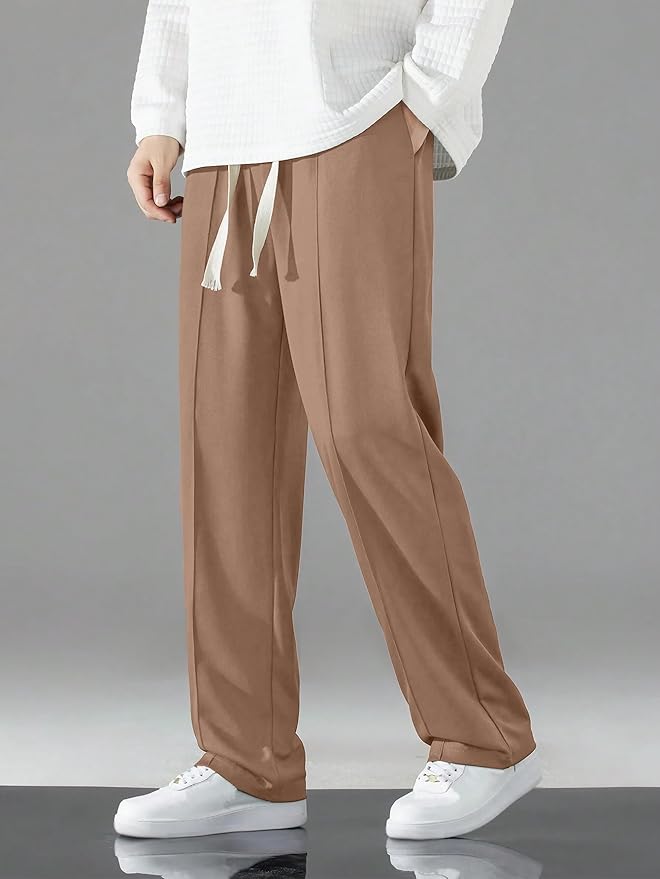 GRECIILOOKS Men's Lycra Cargo Track Pants – Loose Fit Joggers for Men | Korean Style Travel & Lounge Wear with Pockets