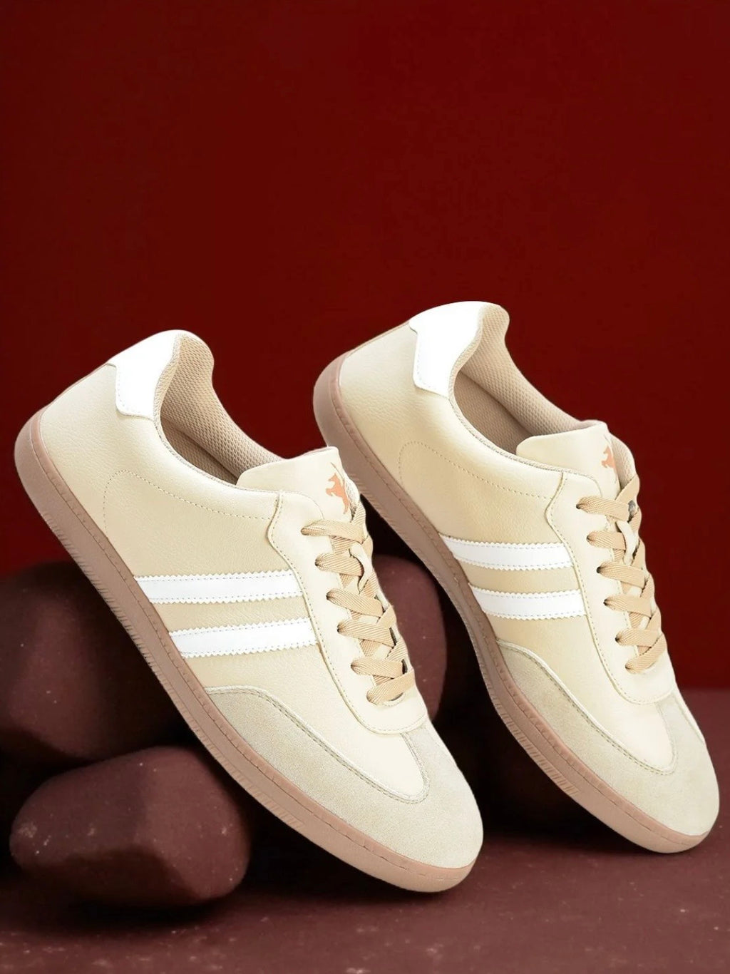 Cantabil men colourblock PU sneakers